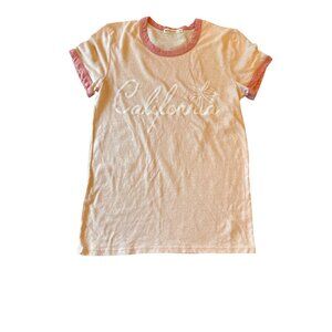 Marine Layer XS California Graphic Tee Pink/White Blend